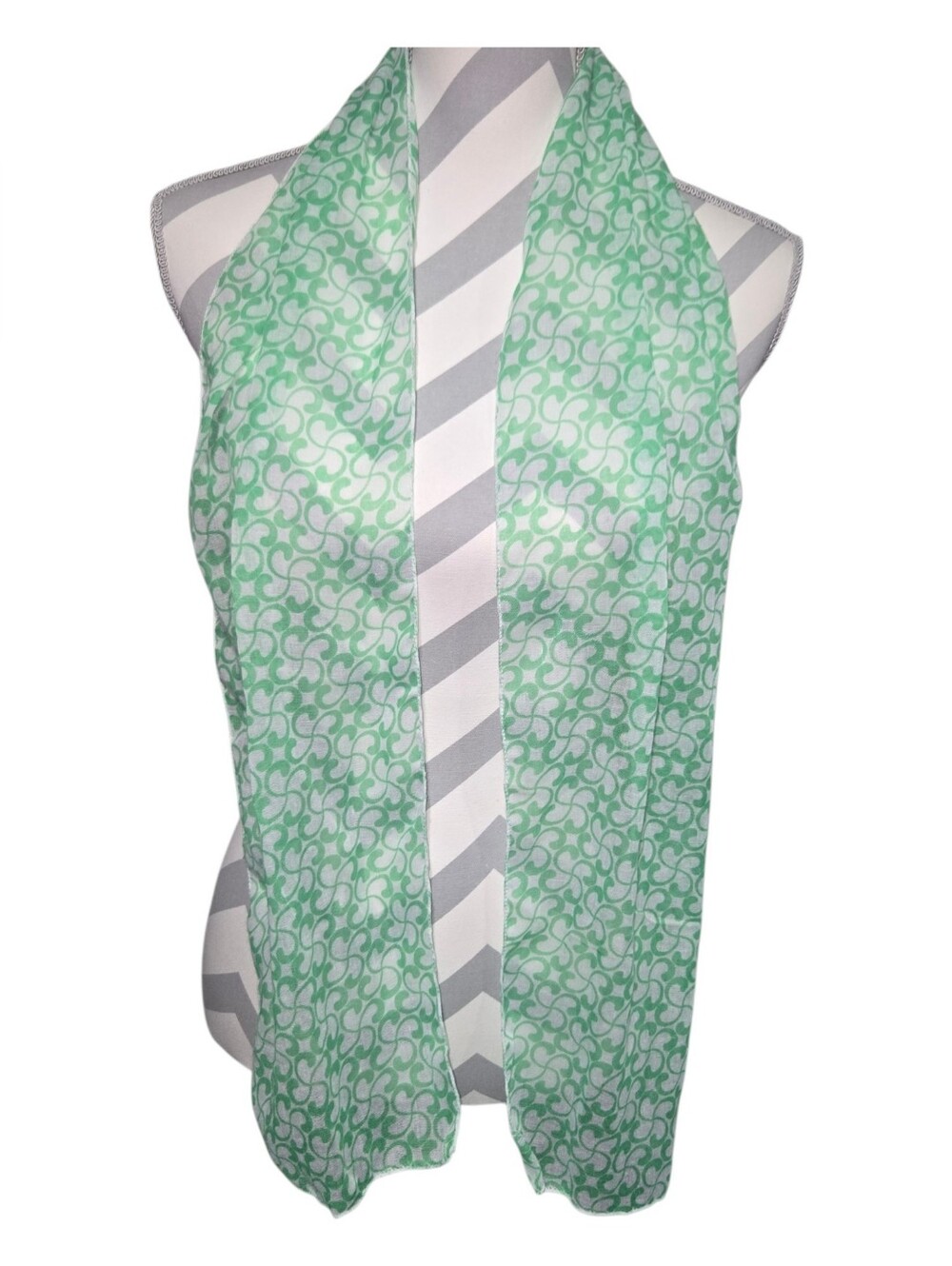 Light Mint Patterned Women's Scarf by